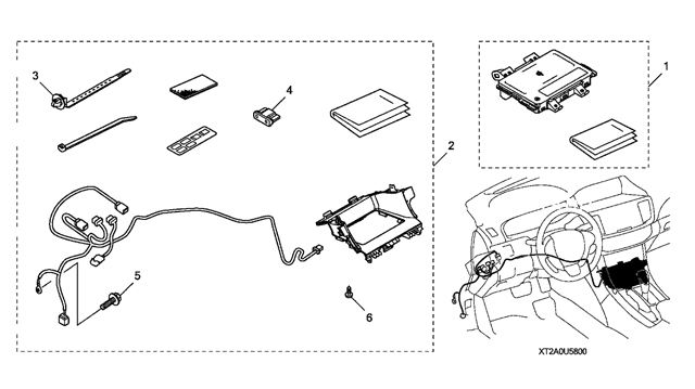 naka-install na orihinal na Honda wireless charging pad